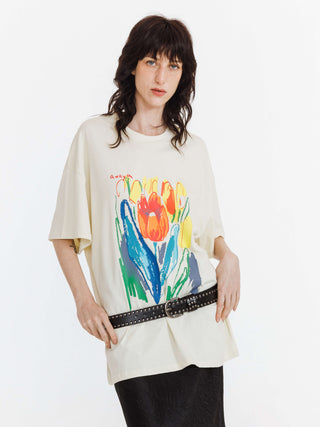 Floral Print Loose T-shirt
