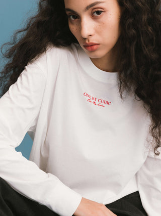 ONE BY CUBIC White Oversized Sweatshirt