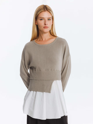 Panelled Knitwear Jumper