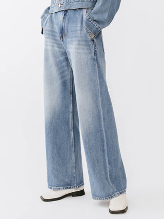 High Waisted Washed Out Boyfriend Jeans