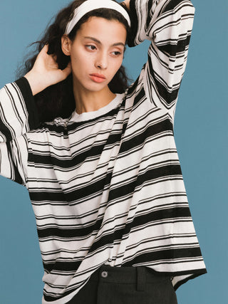 ONE BY CUBIC Stripped Knitwear Jumper with Wool Blend