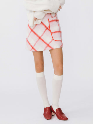 Plaid Woolen Skirt
