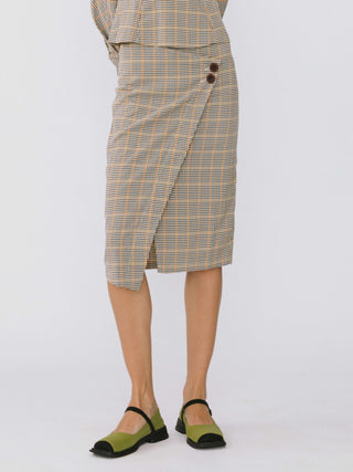 Plaid Midi Skirt