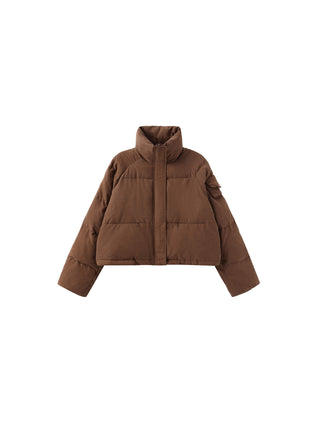 High Neck Short Puffer Down Coat