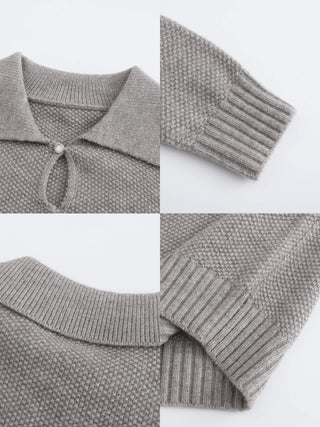 Classic Knit Sweater with Collar