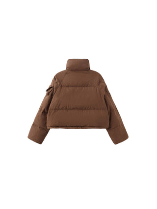 High Neck Short Puffer Down Coat