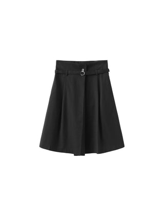 A-line Round Skirt with Wool Blend