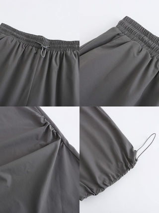 Loose Parachute Trousers with Elastic Waist