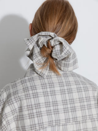 Lace Checkered Irregular Hair Scrunchies