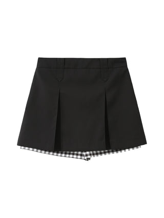 Checkered Peekaboo Mini Skirt