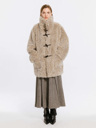 Wheat Faux Fur Monty Coat