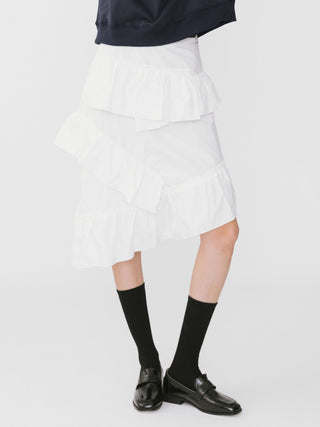 Ruffled Asymmetrical Skirt