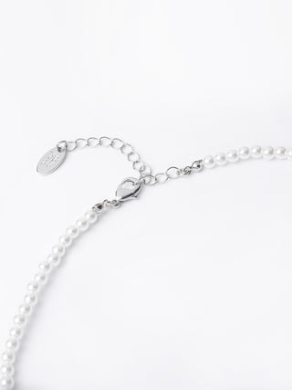 Heart Stone Thin Pearl Necklace