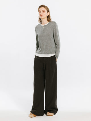 Gray Knitwear Jumper with Wool Blend