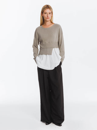 Panelled Knitwear Jumper