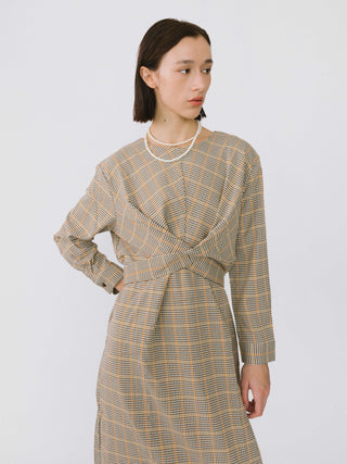 Plaid Round Neck Dress