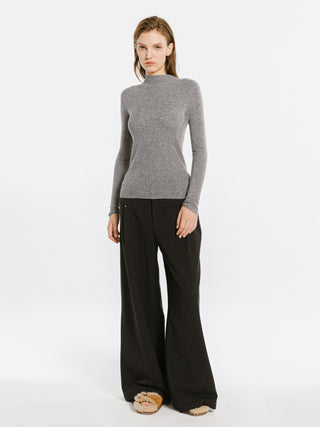 Merino Wool Turtleneck Knitwear Jumper