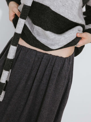 Gray Loose A-line Skirt