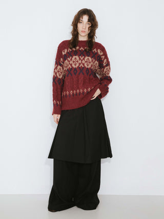 Mock Neck Boxy Knit Sweater