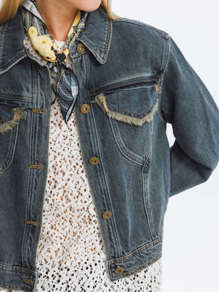 Dark Short Denim Jacket