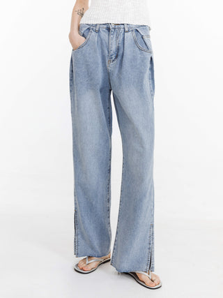 High Waist Loose Straight Leg Jeans