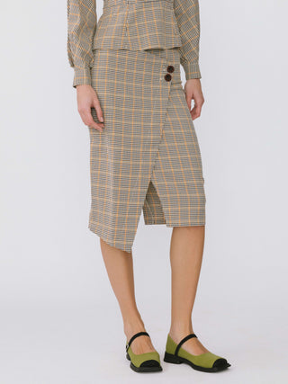 Plaid Midi Skirt