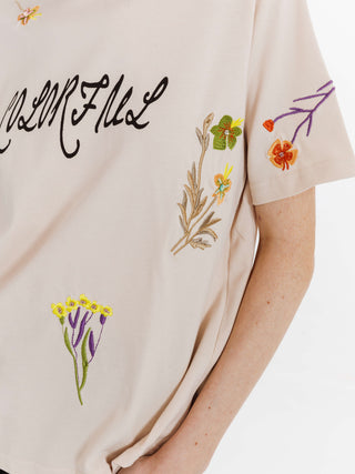 Floral Embroidered Casual T-shirt