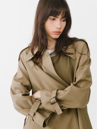 Classic Belted Double Breasted Trench Coat