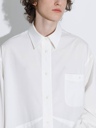 Drop Shoulder Oversized Shirt with Waist Tie