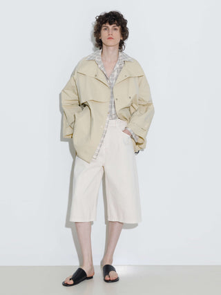 Short Length Belted Trench Coat