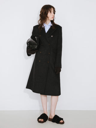 Long Coat with Buttoned Cuffs 