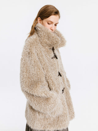 Wheat Faux Fur Monty Coat