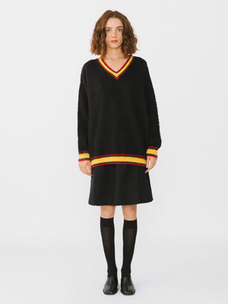 Knitted V-Neck Pullover