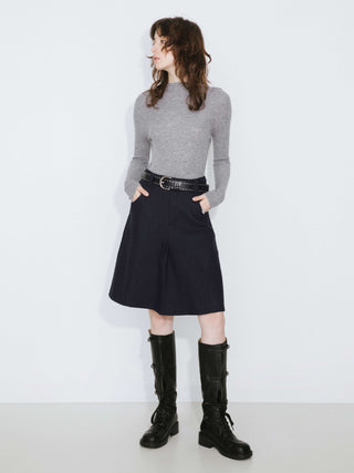 Pleated Midi Skirt