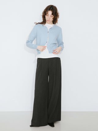 Black Slim Wide Leg Trousers