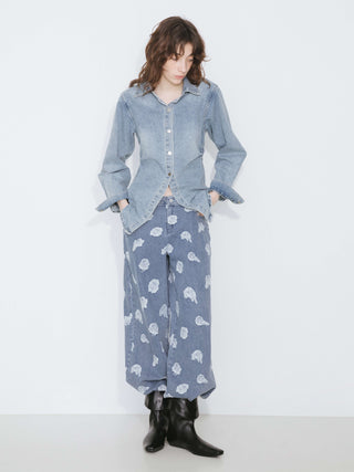 Blue Denim 100% Cotton Long Shirt