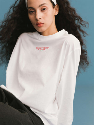 ONE BY CUBIC White Oversized Sweatshirt