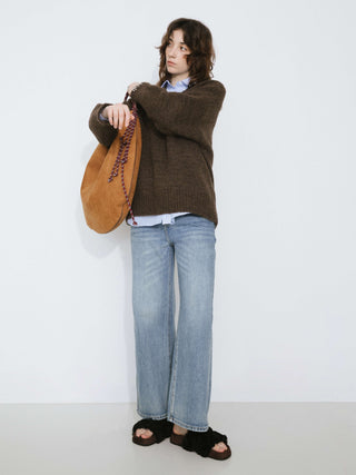 V-Neck Alpaca Knitwear Jumper