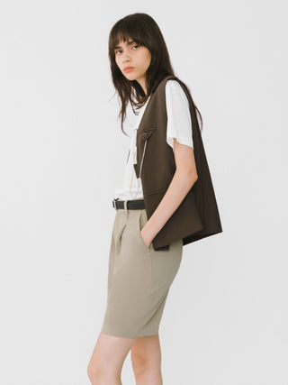 Asymmetric Cut Out Tailored Shorts