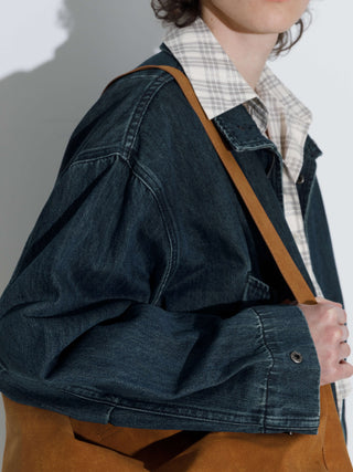 ONE BY CUBIC Funnel Neck Denim Jacket