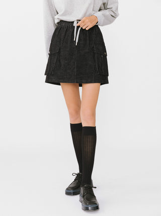 Corduroy Vintage Casual Mini Skirt