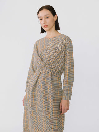 Plaid Round Neck Dress