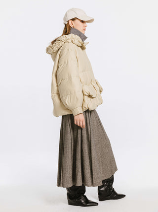 Gathered Short Puffer Jacket