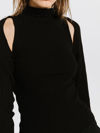 Detachable Knit Long Sleeve Top