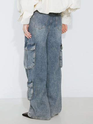 High Rise Cargo Jeans