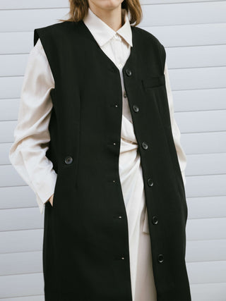 V-neck Long Tailored Vest