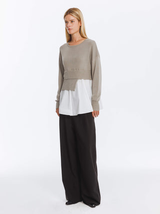 Panelled Knitwear Jumper