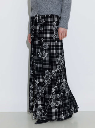 Floral Print A-line Skirt