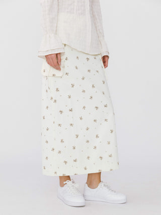 A-line Floral Skirt