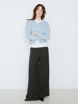 Black Slim Wide Leg Trousers